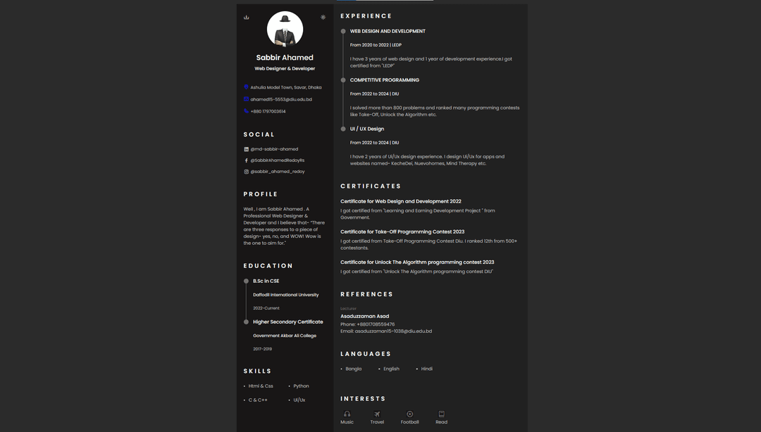 Responsive CV